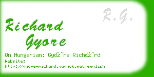 richard gyore business card